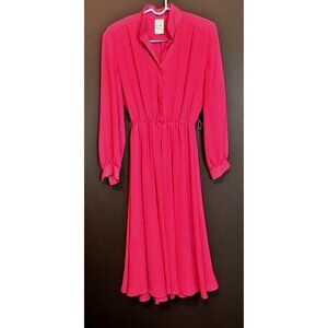 Vintage Polyester Dress Petites by Willi 70s 80s Retro USA Vtg Size 4 Belted Bur